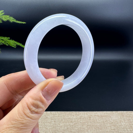 Genuine Burmese Lavender Jade Jadeite Bangle Bracelet (52.3mm)