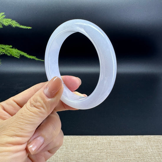 Genuine Burmese Lavender Jade Jadeite Bangle Bracelet (52.3mm)