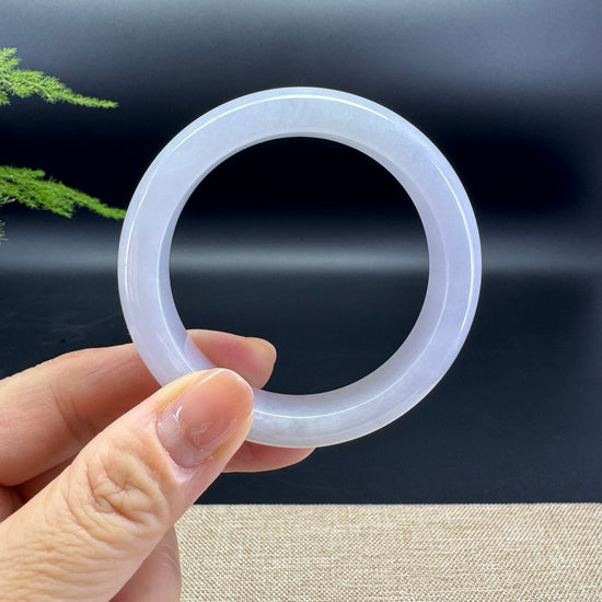 Genuine Burmese Lavender Jade Jadeite Bangle Bracelet (52.3mm)