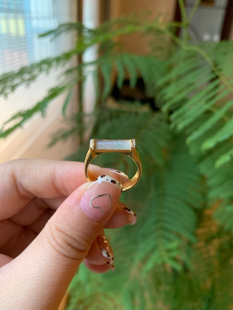 "Live" 18K Yellow Gold With Diamonds Custom Icy Bar Ring