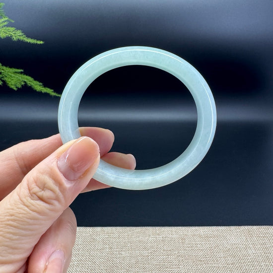 Genuine Burmese Green Jade Jadeite Bangle Bracelet ( 53.9*47.3mm )