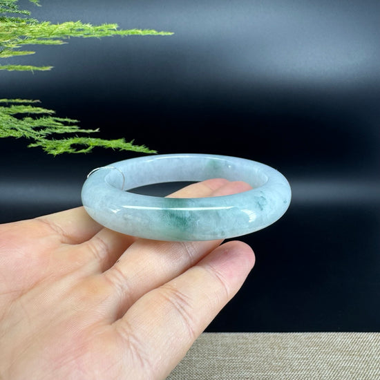 Genuine Burmese Green Jade Jadeite Bangle Bracelet (56mm)