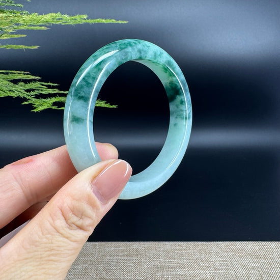 Genuine Burmese Green Jade Jadeite Bangle Bracelet ( 56.2mm )