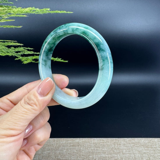 Genuine Burmese Green Jade Jadeite Bangle Bracelet ( 56.2mm )