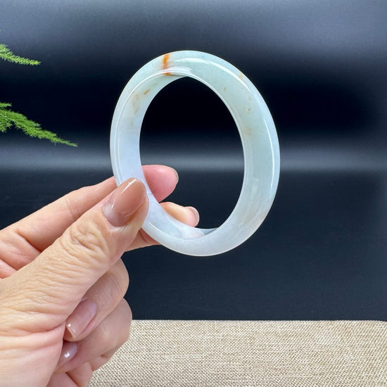 Genuine Burmese Apple Green Jade Jadeite Bangle Bracelet ( 53.4mm )