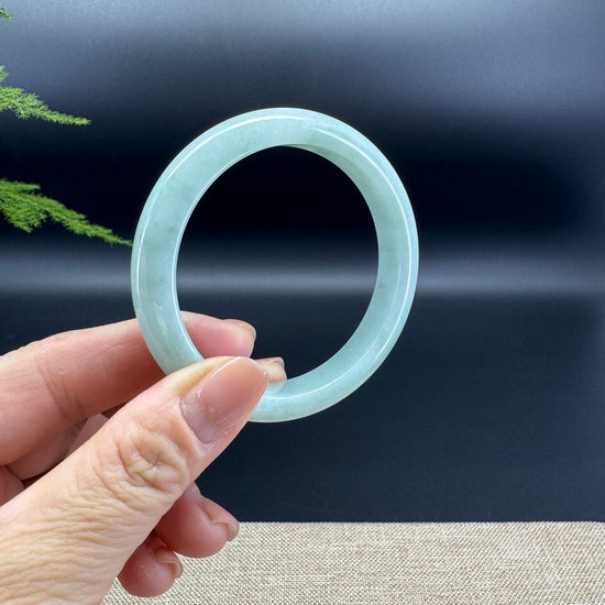 Genuine Burmese Apple Green Jade Jadeite Bangle Bracelet ( 53.7mm )