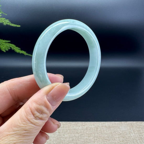 Genuine Burmese Apple Green Jade Jadeite Bangle Bracelet ( 53.6mm )