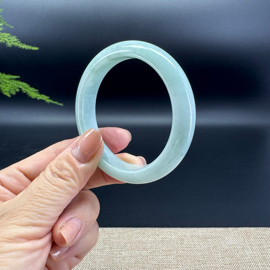 Genuine Burmese Apple Green Jade Jadeite Bangle Bracelet ( 53.6mm )