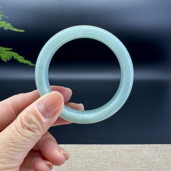 Genuine Burmese Apple Green Jade Jadeite Bangle Bracelet ( 53.6mm )