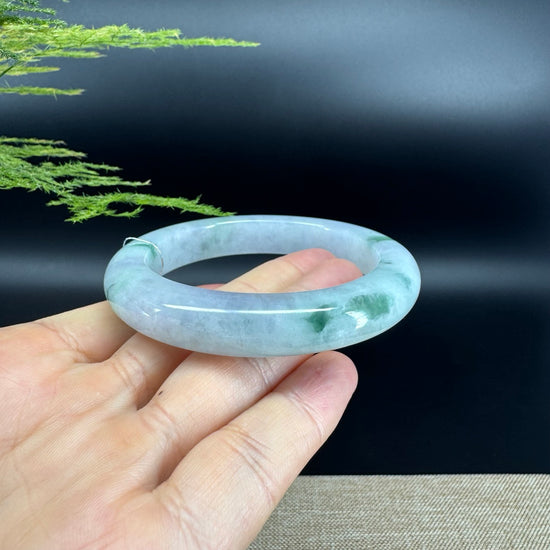 Genuine Burmese Green lavender Jade Jadeite Bangle Bracelet ( 56mm )