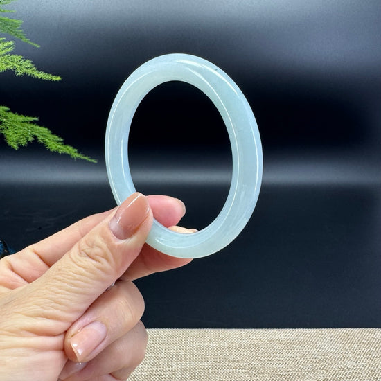 Genuine Burmese Apple Green Jade Jadeite Bangle Bracelet (53.9mm)