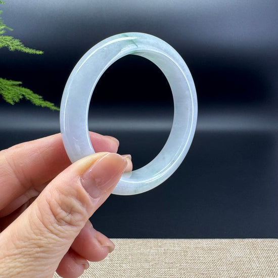 Genuine Burmese Icy Green Jade Jadeite Bangle Bracelet ( 53.7mm )