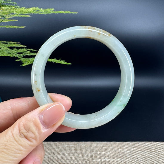 Genuine Burmese Yellow Green Jade Jadeite Bangle Bracelet ( 56.8mm )
