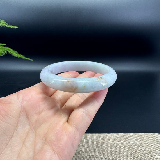 Genuine Burmese Lavender Red Green Jade Jadeite Bangle Bracelet ( 60.5mm )