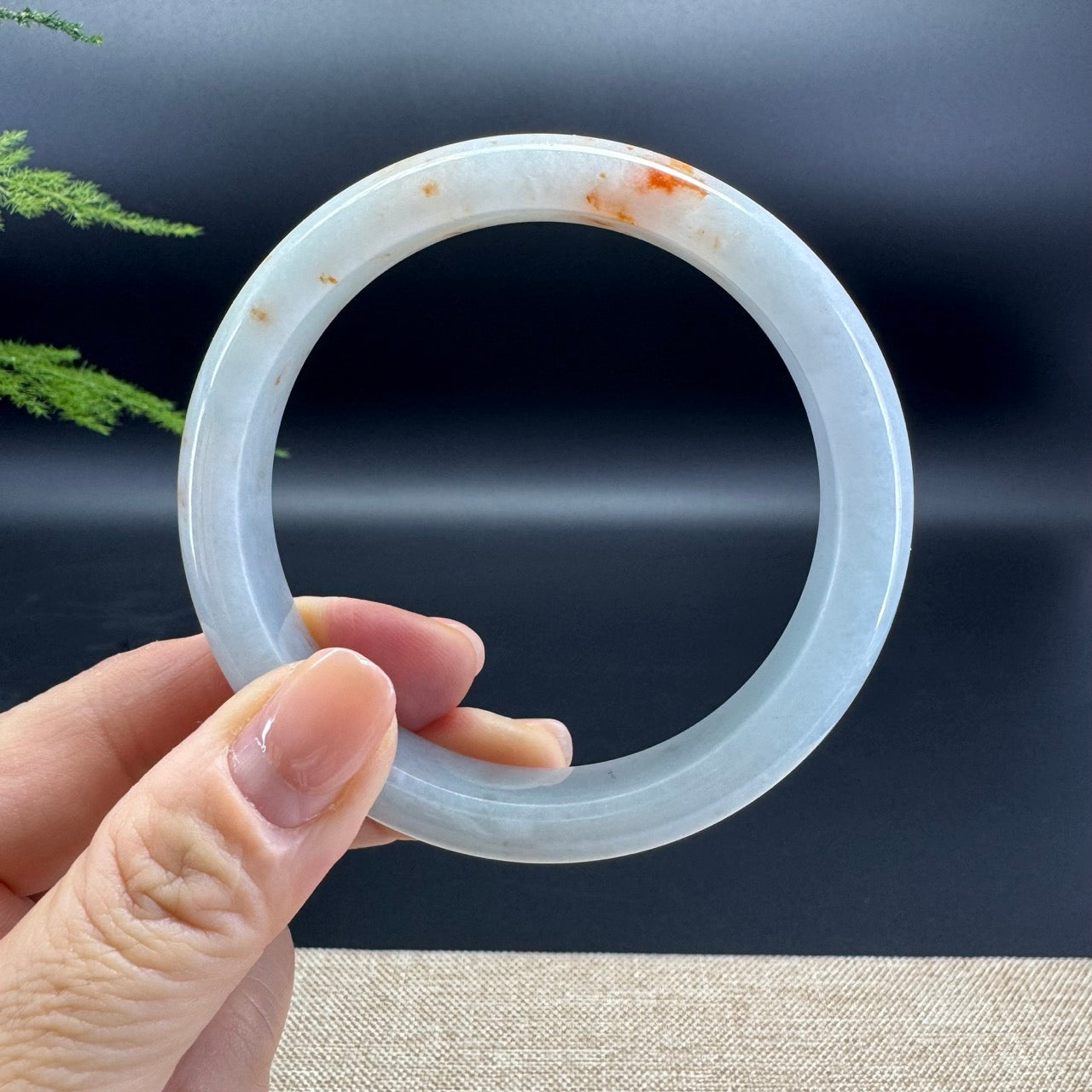 Genuine Burmese Yellow Green Jade Jadeite Bangle Bracelet ( 60.6mm )