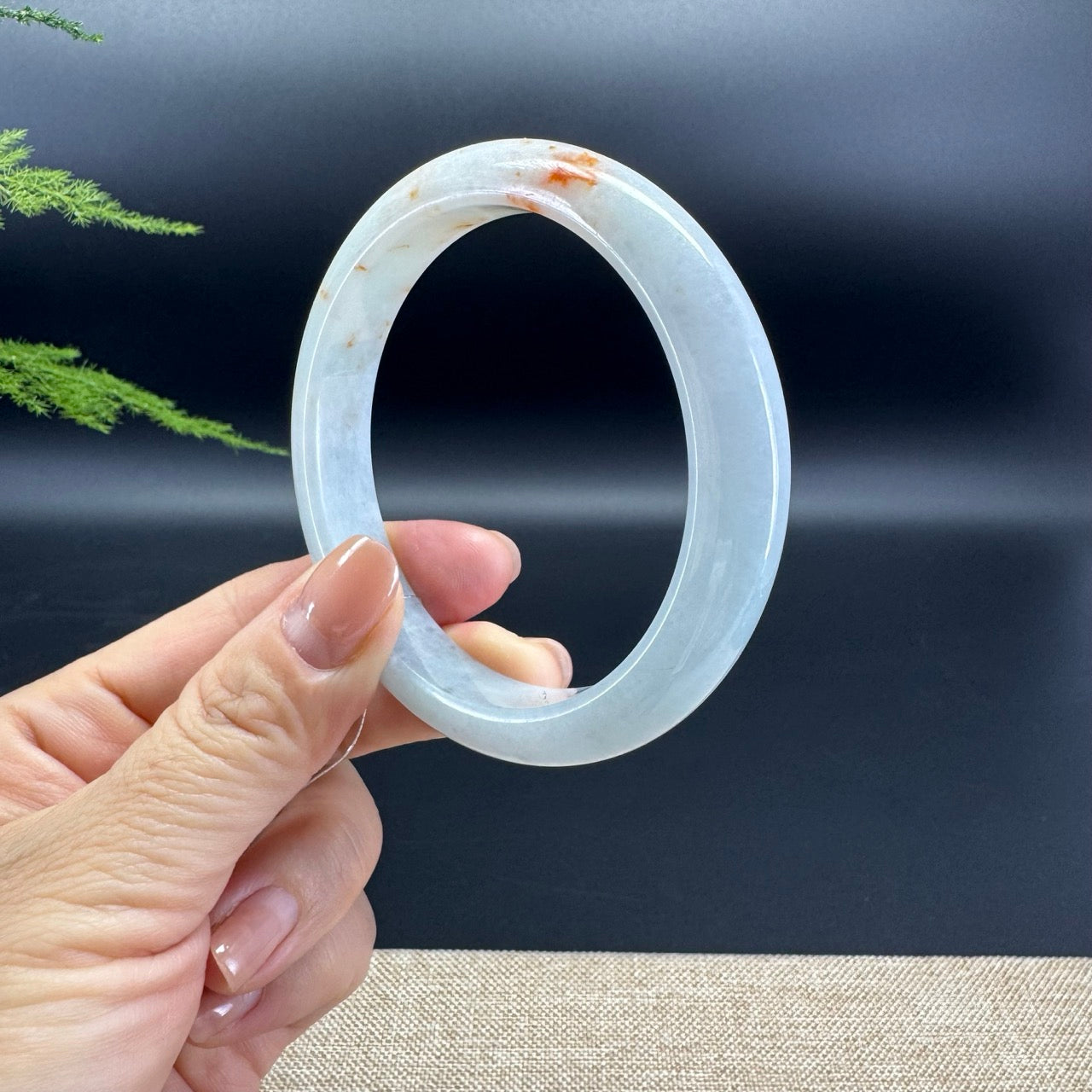 Genuine Burmese Yellow Green Jade Jadeite Bangle Bracelet ( 60.6mm )