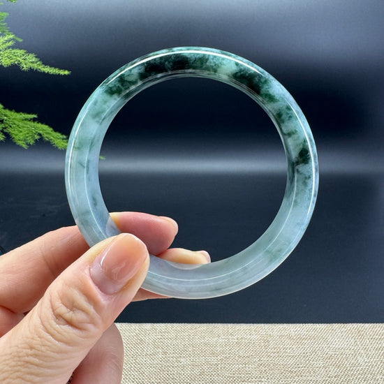 Genuine Burmese Green Jade Jadeite Bangle Bracelet ( 60.1mm )