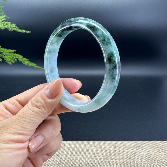 Genuine Burmese Green Jade Jadeite Bangle Bracelet ( 60.1mm )