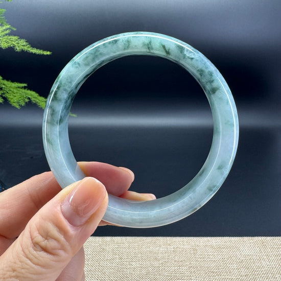 Genuine Burmese Green Jade Jadeite Bangle Bracelet ( 60.1mm )