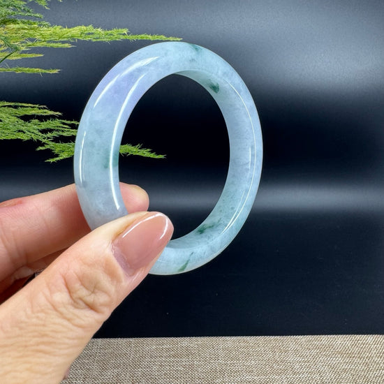 Genuine Burmese Blue Green Jade Jadeite Bangle Bracelet ( 56.2mm )