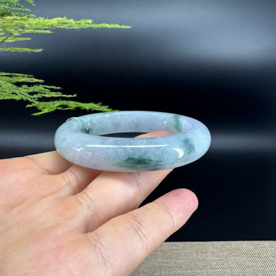Genuine Burmese Blue Green Jade Jadeite Bangle Bracelet ( 56.2mm )