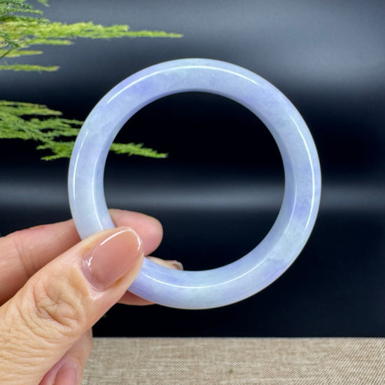 Genuine Burmese Lavender Jade Jadeite Bangle Bracelet ( 56mm )