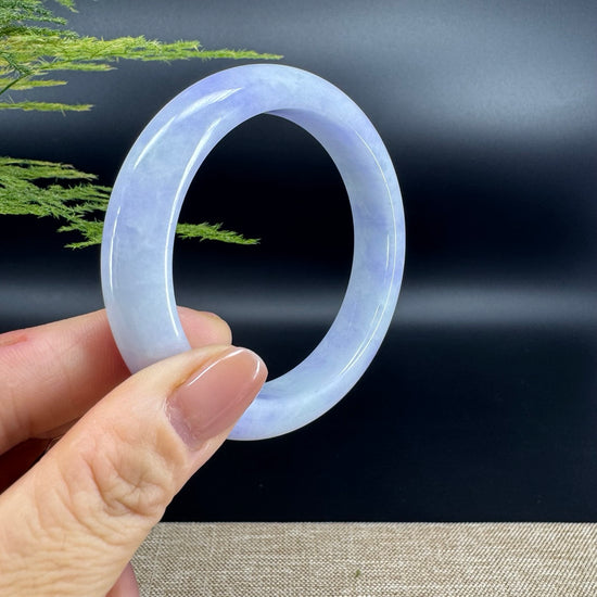 Genuine Burmese Lavender Jade Jadeite Bangle Bracelet ( 56mm )