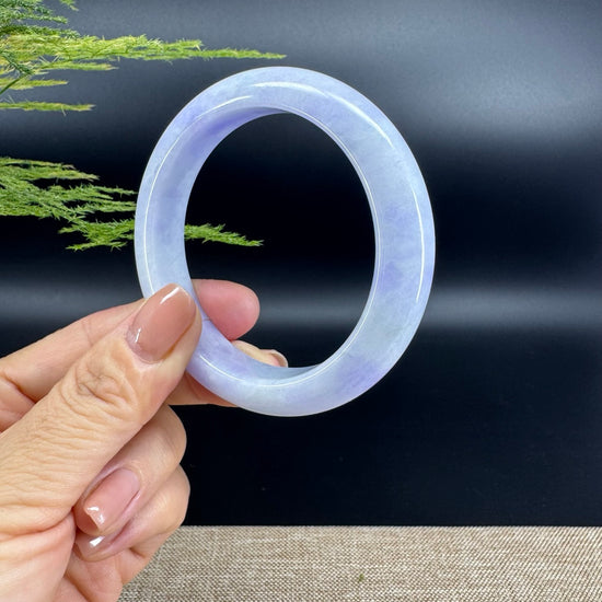 Genuine Burmese Lavender Jade Jadeite Bangle Bracelet ( 56mm )