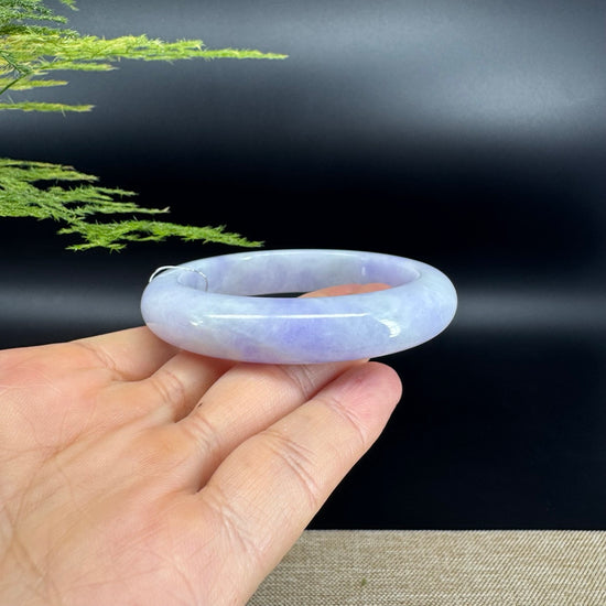 Genuine Burmese Lavender Jade Jadeite Bangle Bracelet ( 56mm )
