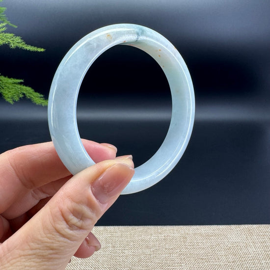 Genuine Burmese Green Jade Jadeite Bangle Bracelet ( 60.5mm )