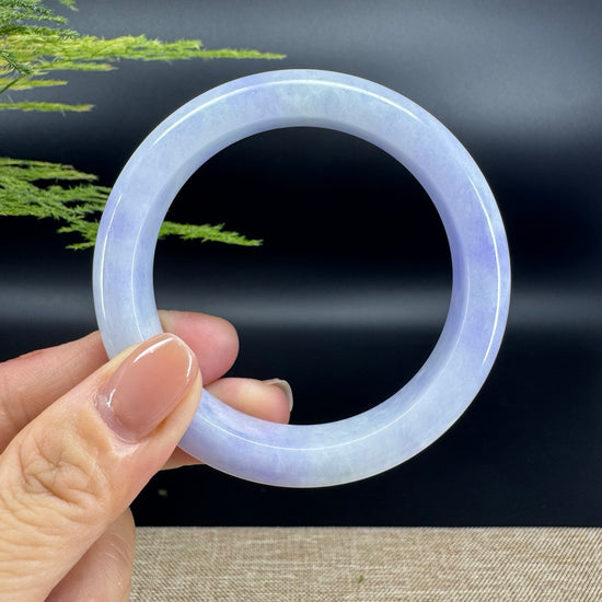 Genuine Burmese Lavender Jade Jadeite Bangle Bracelet ( 56mm )