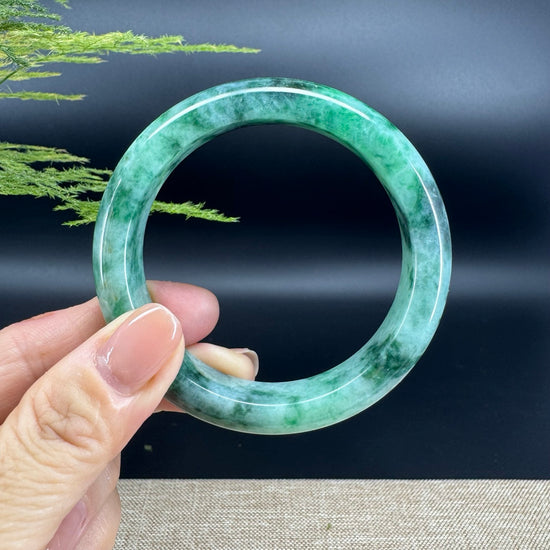 Genuine Burmese Blue Green Jade Jadeite Bangle Bracelet ( 56.8mm )