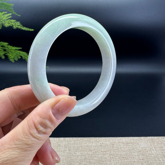 Genuine Burmese Apple Green Jade Jadeite Bangle Bracelet ( 60mm )