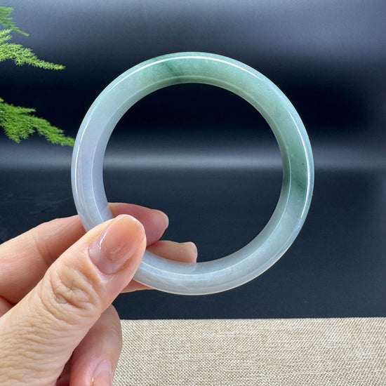 High Genuine Burmese Lavender Jade Jadeite Bangle Bracelet ( 60.2mm )