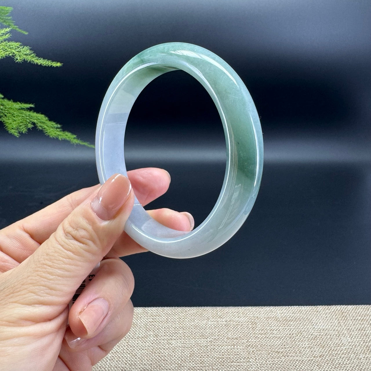 High Genuine Burmese Lavender Jade Jadeite Bangle Bracelet ( 60.2mm )
