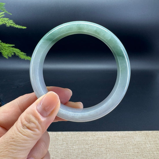 High Genuine Burmese Lavender Jade Jadeite Bangle Bracelet ( 60.2mm )