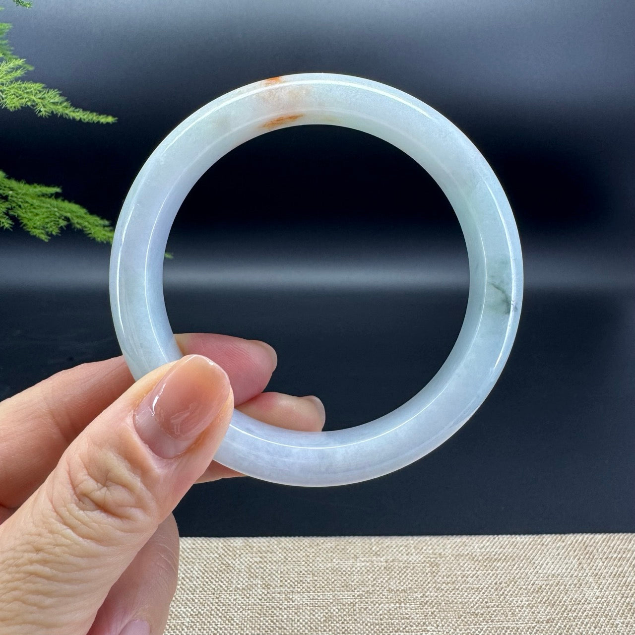 Genuine Burmese Green Jade Jadeite Bangle Bracelet ( 60.6mm )