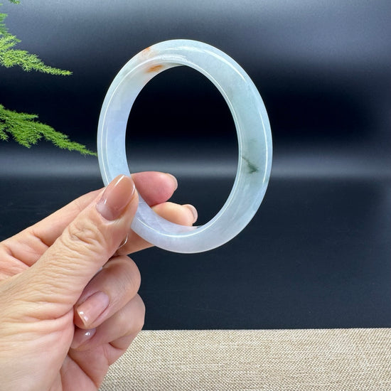 Genuine Burmese Green Jade Jadeite Bangle Bracelet ( 60.6mm )