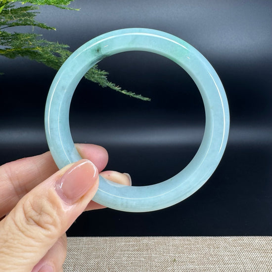 Genuine Burmese Green Jade Jadeite Bangle Bracelet (60.4mm)