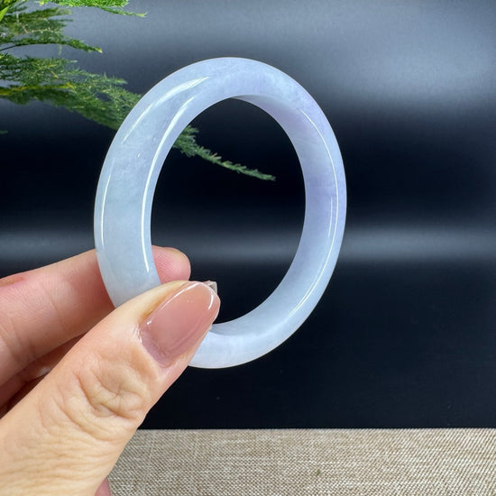Genuine Burmese Lavender Jade Jadeite Bangle Bracelet ( 58.8mm )