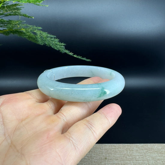 Genuine Burmese Green Jade Jadeite Bangle Bracelet (57.7mm)