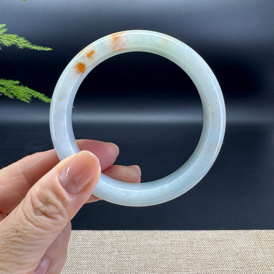 Genuine Burmese Yellow Green Jade Jadeite Bangle Bracelet ( 60.8mm )