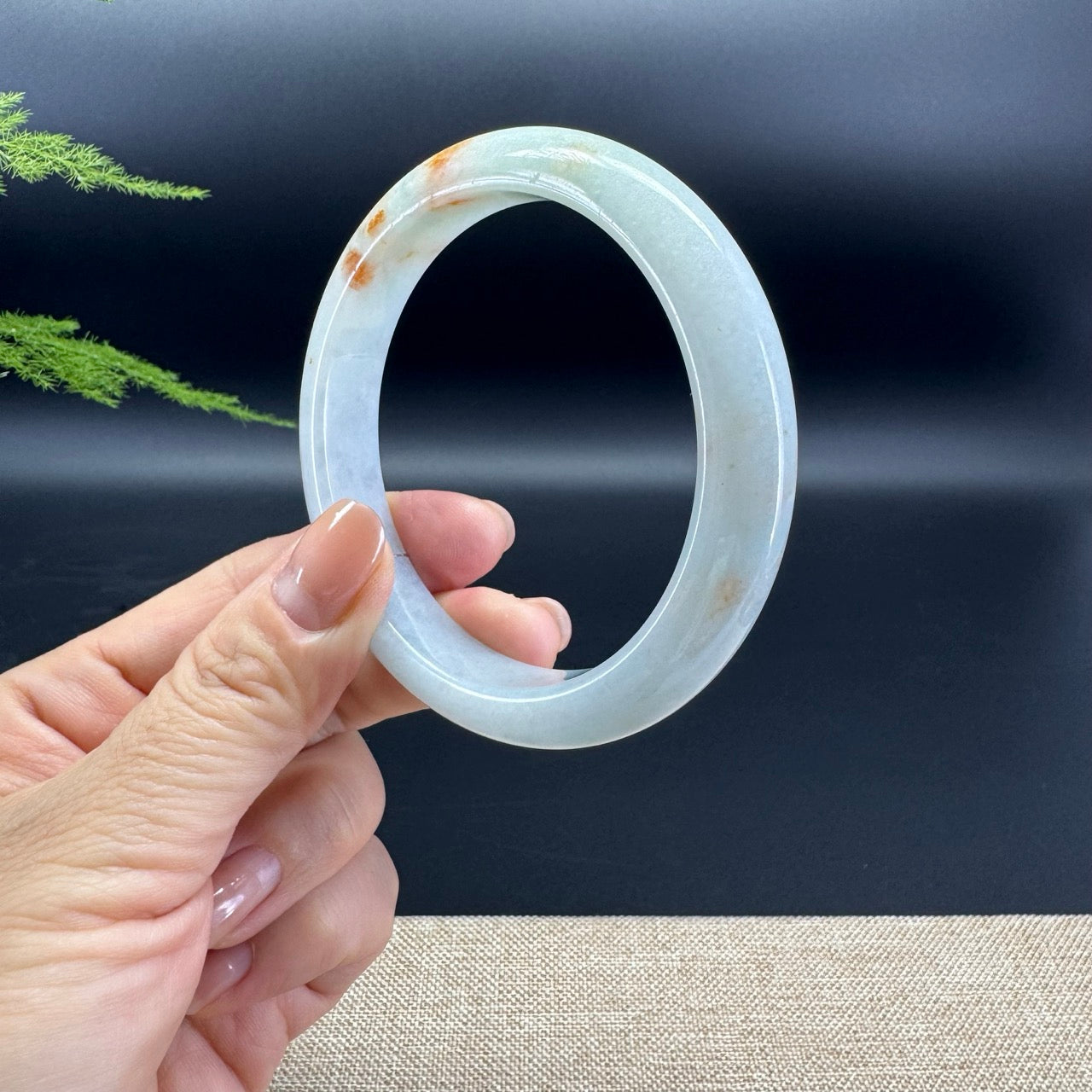 Genuine Burmese Yellow Green Jade Jadeite Bangle Bracelet ( 60.8mm )