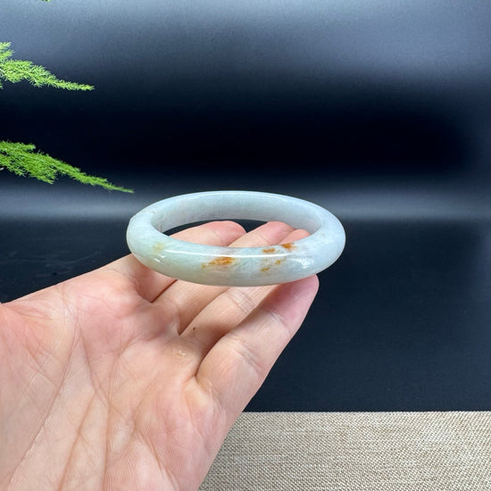 Genuine Burmese Yellow Green Jade Jadeite Bangle Bracelet ( 60.8mm )