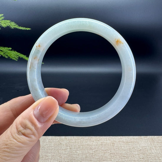 Genuine Burmese Yellow Green Jade Jadeite Bangle Bracelet ( 60.8mm )