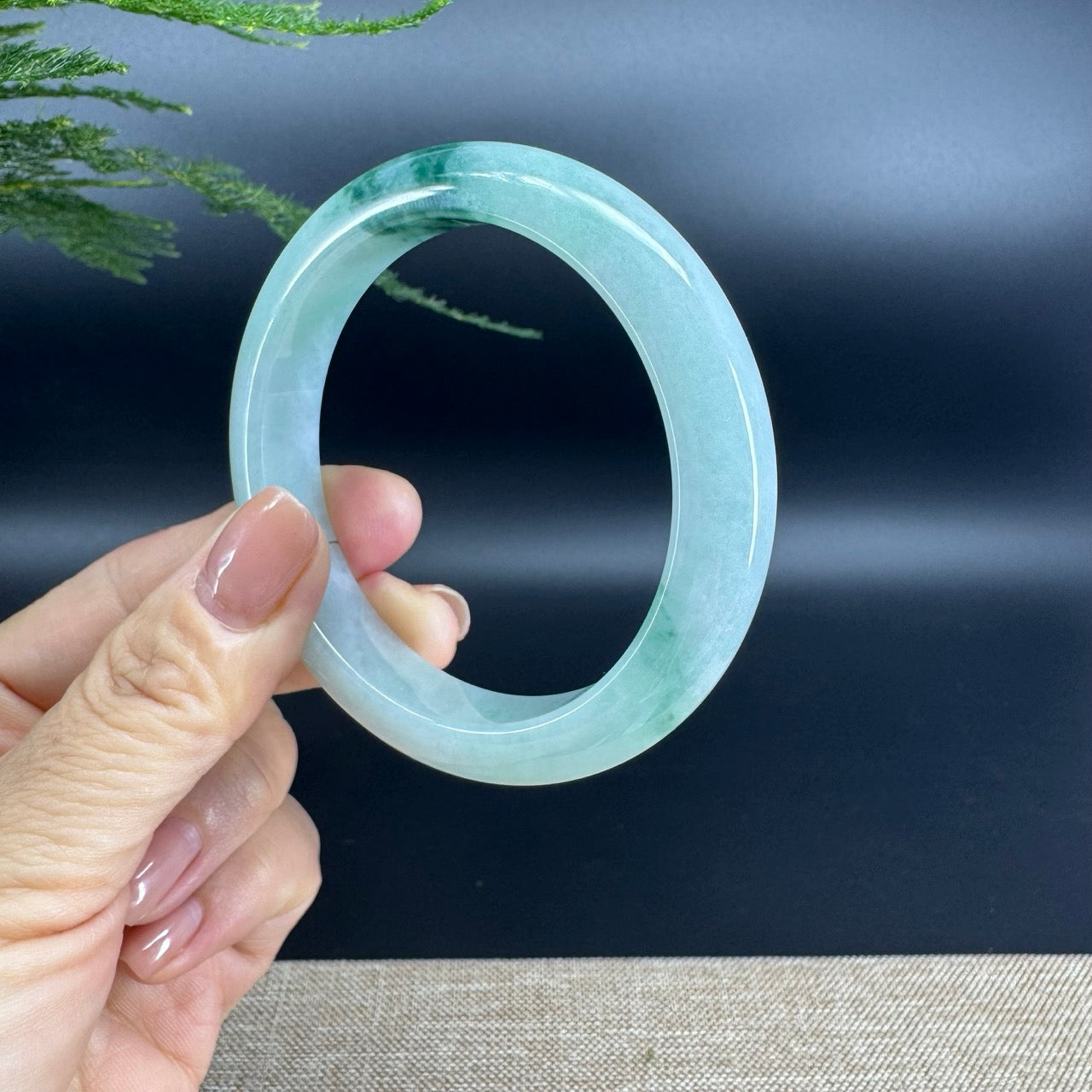 Genuine Burmese Green Jade Jadeite Bangle Bracelet ( 57mm )
