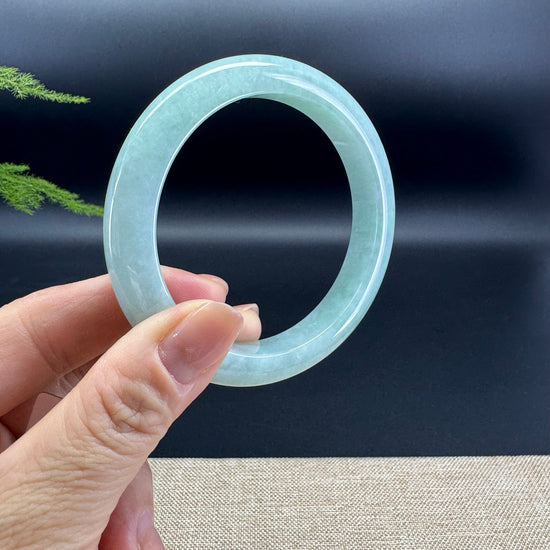 Genuine Burmese Green Jade Jadeite Bangle Bracelet ( 60mm )