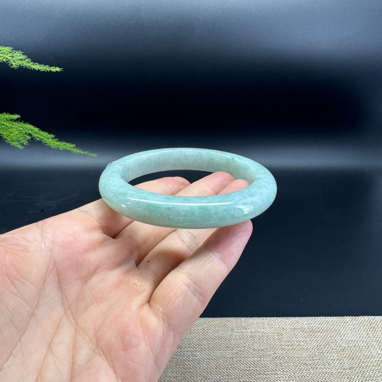 Genuine Burmese Green Jade Jadeite Bangle Bracelet ( 60mm )