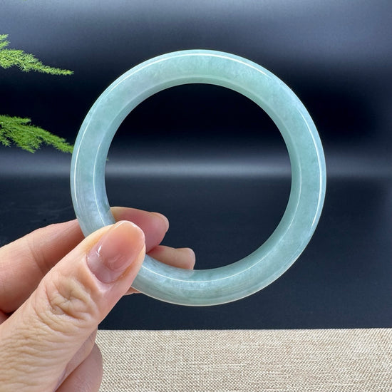 Genuine Burmese Green Jade Jadeite Bangle Bracelet ( 60mm )