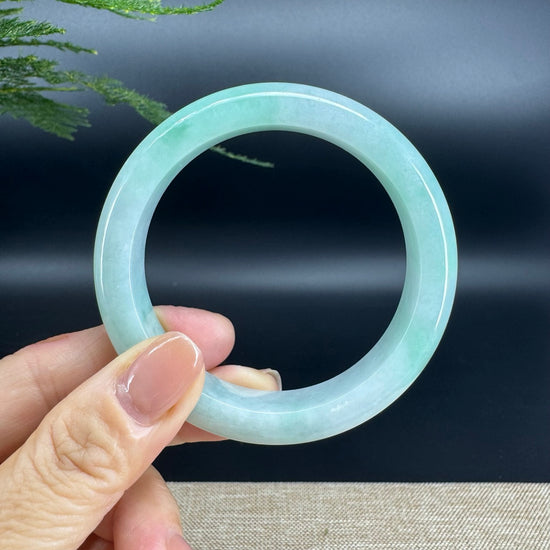 Genuine Burmese Apple Green Jade Jadeite Bangle Bracelet ( 57.3mm )